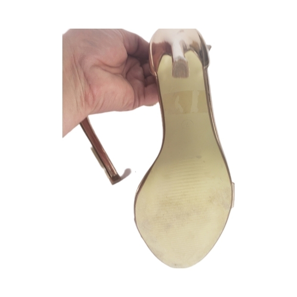 Shaeland Charming Ankle Strap Rounded Buckle Open Toe Stiletto. Rose Gold Sz 7 - Picture 12 of 15